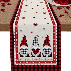 Anniversary Decor Valentine's Day Printed Tablecloth (Color: Style 30, size: 33x183 cm)