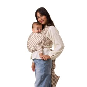 Baby Wrap, Buttery Baby Carrier Newborn to Toddler 8-25 Lbs (Color: Almondine Chequer)
