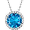 Sparkling 925 Sterling Silver Birthstone Necklaces for Women