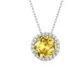 Sparkling 925 Sterling Silver Birthstone Necklaces for Women