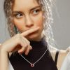 Sparkling 925 Sterling Silver Birthstone Necklaces for Women