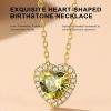 Sparkling 925 Sterling Silver Birthstone Necklaces for Women