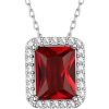 Sparkling 925 Sterling Silver Birthstone Necklaces for Women