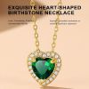 Sparkling 925 Sterling Silver Birthstone Necklaces for Women