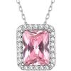 Sparkling 925 Sterling Silver Birthstone Necklaces for Women