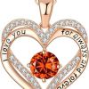 18K Rose Gold Necklaces for Women Birthday