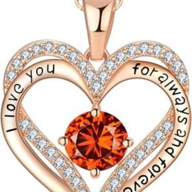 18K Rose Gold Necklaces for Women Birthday (Style: 07 July)