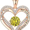 18K Rose Gold Necklaces for Women Birthday