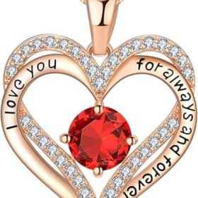 18K Rose Gold Necklaces for Women Birthday (Style: 01 Jan)
