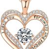 18K Rose Gold Necklaces for Women Birthday