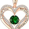18K Rose Gold Necklaces for Women Birthday