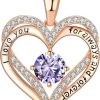 18K Rose Gold Necklaces for Women Birthday