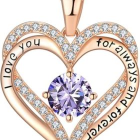 18K Rose Gold Necklaces for Women Birthday (Style: 06 Jun)