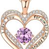 18K Rose Gold Necklaces for Women Birthday