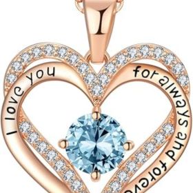 18K Rose Gold Necklaces for Women Birthday (Style: 03 Mar)