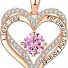 18K Rose Gold Necklaces for Women Birthday