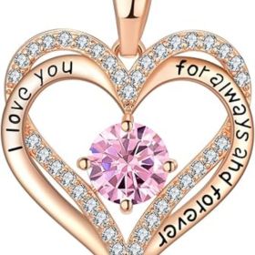 18K Rose Gold Necklaces for Women Birthday (Style: 10 Oct)
