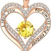 18K Rose Gold Necklaces for Women Birthday