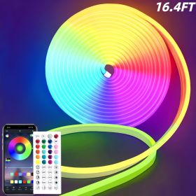 RGB Neon LED Strip Lights, 16.4Ft Led Neon Rope Lights (size: 16.4FT)