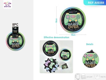 4-Product*12PACK Gaming ThemeTableware Set, Kids' Birthday (Unicorn Tableware Set: 7 Inches Plate*96 PCS)