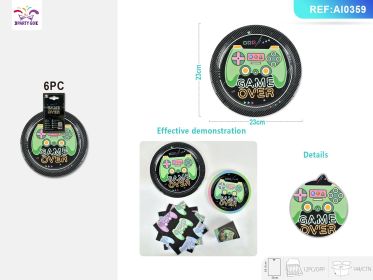 4-Product*12PACK Gaming ThemeTableware Set, Kids' Birthday (Unicorn Tableware Set: 9 Inches Plate*96 PCS)