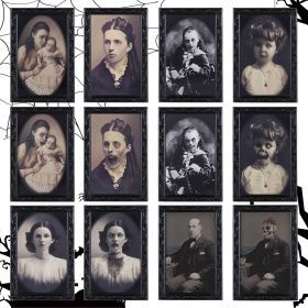 Halloween Decoration 3D Changing Face Moving Picture Frame (Color: Ghost Painting 6pcs C)