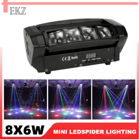 Mini LED Beam RGBW Spider Moving Head Lighting (Plug Type: US PLUG, Color: unit price for 1pcs)