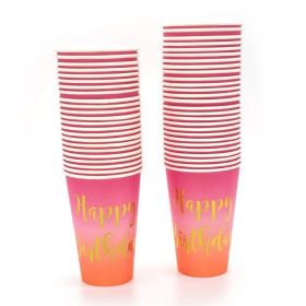 50 pcs Disposable Party Supplies Paper Cups (Type: Style B, Color: As pic show)