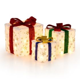 Christmas Lighted Gift Boxes Decorations for Indoor & Outdoor (Type: Christmas Decor, Color: Multi-Color)