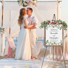 Balck Easel Stand for Sign 61 Inches, Portable Picture Stands (Color: black-2pcs)