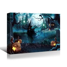 Framed Canvas Wall Art Decor Painting For Halloween, (Color: as Pic)
