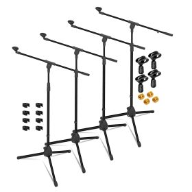 5 Core Tripod Mic Stand Floor Adjustable 18 to 72 Inches (Color: MS 080 4Pcs)