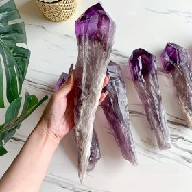 Amethyst Scepter, Large Raw Uncarved Crystal, Valentine'S Day (weight: 500-600g)