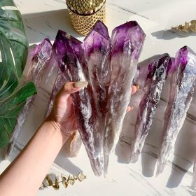 Amethyst Scepter, Large Raw Uncarved Crystal, Valentine'S Day (weight: 600-700g)