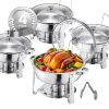 Chafing Dish Buffet Set, 5 Qt 4 Pack