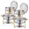 Chafing Dish Buffet Set, 5 Qt 4 Pack