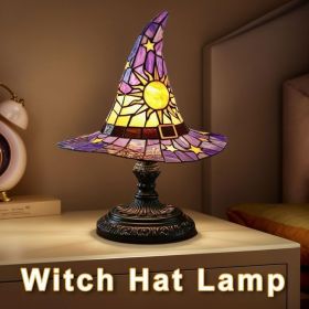 Handmade Gothic Witch Hat Night Light –Witch Hat Lamp (Color: Purple)