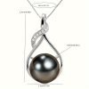 Lxalry Women's Handmade Tahitian Pearl Necklace, birthday