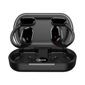 Bluetooth headset hanging ear type not in ear wireless (Color: BLACK)