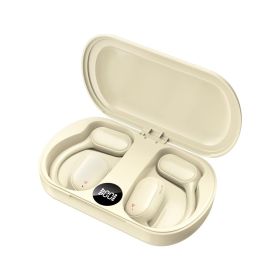 Bluetooth headset hanging ear type not in ear wireless (Color: White)
