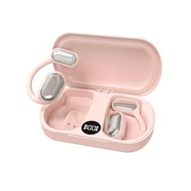 Bluetooth headset hanging ear type not in ear wireless (Color: Pink Color)