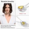 Sparkling 925 Sterling Silver Birthstone Necklaces for Women