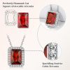 Sparkling 925 Sterling Silver Birthstone Necklaces for Women