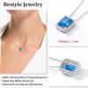 Sparkling 925 Sterling Silver Birthstone Necklaces for Women
