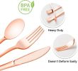 Pre Rolled Rose Gold Plastic Silverware Set