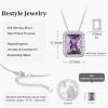 Sparkling 925 Sterling Silver Birthstone Necklaces for Women