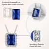 Sparkling 925 Sterling Silver Birthstone Necklaces for Women
