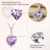 Sparkling 925 Sterling Silver Birthstone Necklaces for Women