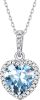 Sparkling 925 Sterling Silver Birthstone Necklaces for Women