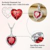 Sparkling 925 Sterling Silver Birthstone Necklaces for Women